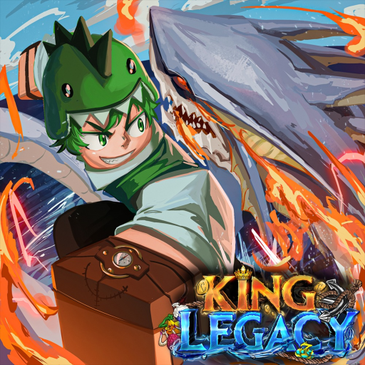 King Legacy key art with characters and the game logo